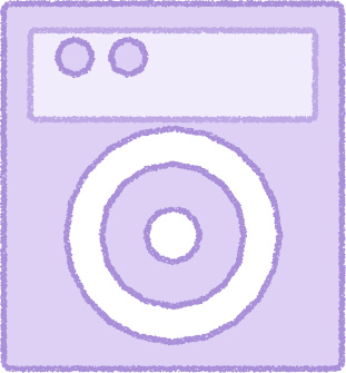 洗濯機 イラスト ラベンダー シンプル 無料