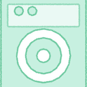 洗濯機 イラスト ミント シンプル 無料