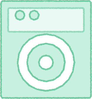 洗濯機 イラスト ミント シンプル 無料