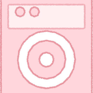 洗濯機 イラスト ピンク シンプル 無料