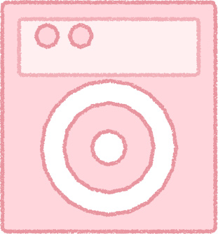 洗濯機 イラスト ピンク シンプル 無料