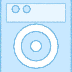 洗濯機 イラスト スカイブルー シンプル 無料