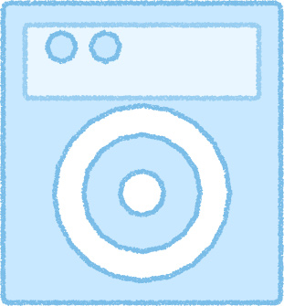 洗濯機 イラスト スカイブルー シンプル 無料