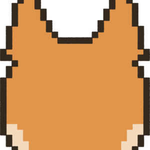ねこ イラスト 後ろ姿 ドット絵風 かわいい 動物 無料