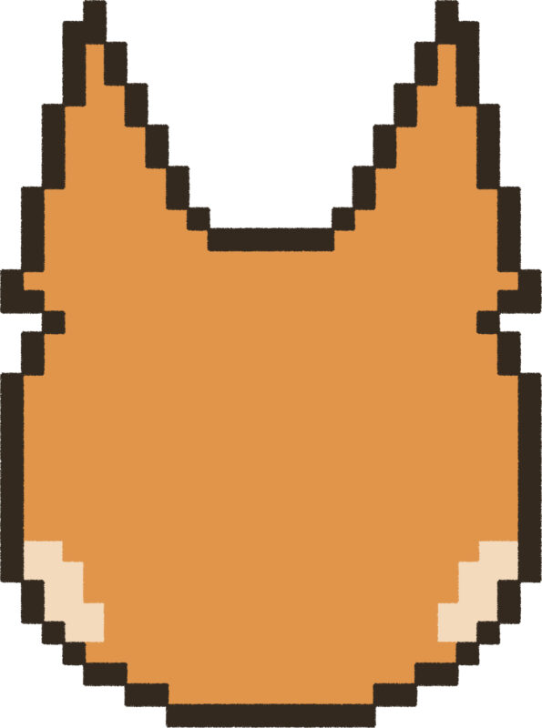ねこ イラスト 後ろ姿 ドット絵風 かわいい 動物 無料