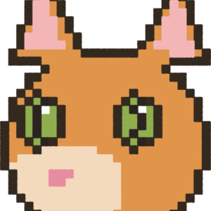 ねこ イラスト 斜め ドット絵風 かわいい 動物 無料