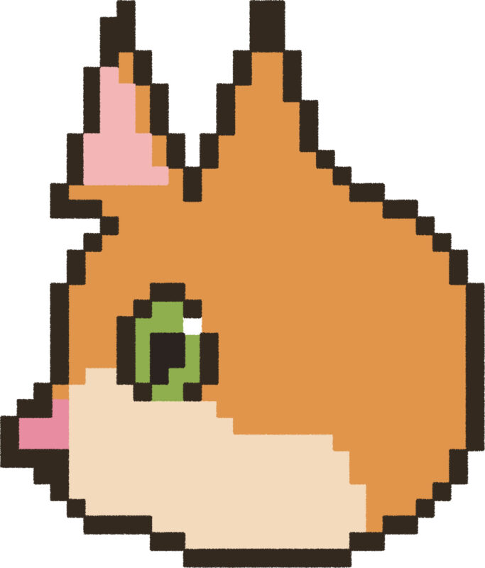 ねこ イラスト 横顔 ドット絵風 かわいい 動物 無料