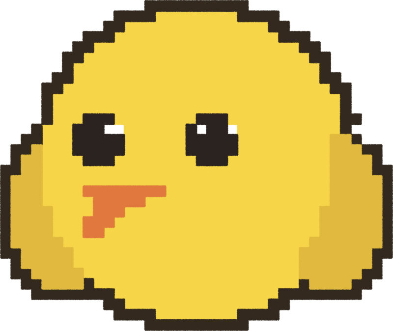 ひよこ イラスト 斜め ドット絵風 かわいい 動物 無料