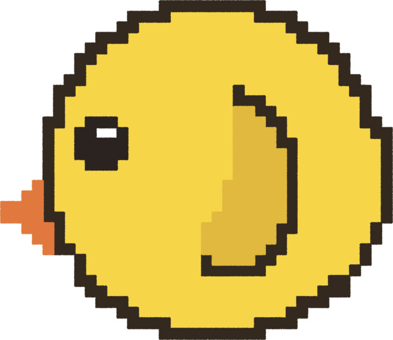 ひよこ イラスト 横顔 ドット絵風 かわいい 動物 無料
