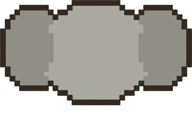 ぞう イラスト 後ろ姿 ドット絵風 かわいい 動物 無料