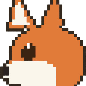 きつね イラスト 横顔 ドット絵風 かわいい 動物 無料