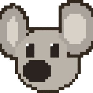コアラ イラスト 斜め ドット絵風 かわいい 動物 無料