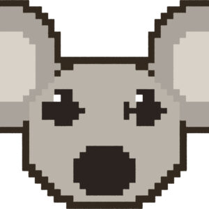 コアラ イラスト 正面 ドット絵風 かわいい 動物 無料