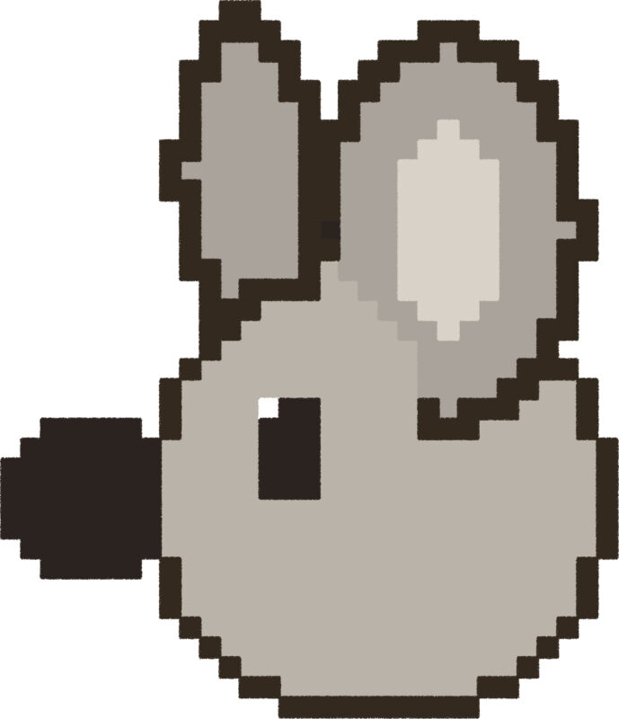 コアラ イラスト 横顔 ドット絵風 かわいい 動物 無料