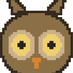 ふくろう イラスト ドット絵風 かわいい 動物 無料