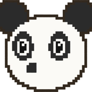 パンダ イラスト 斜め ドット絵風 かわいい 動物 無料