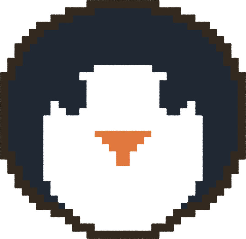 ペンギン イラスト 正面 ドット絵風 かわいい 動物 無料