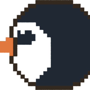 ペンギン イラスト 横顔 ドット絵風 かわいい 動物 無料