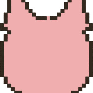 ぶた イラスト 後ろ姿 ドット絵風 かわいい 動物 無料
