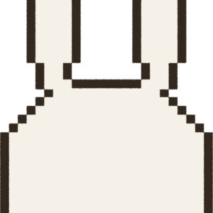 うさぎ イラスト 後ろ姿 ドット絵風 かわいい 動物 無料
