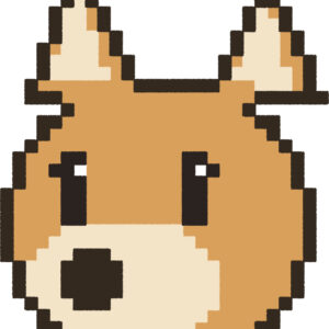 しばいぬ イラスト 斜め ドット絵風 かわいい 動物 無料