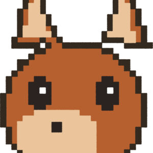 リス イラスト 斜め ドット絵風 かわいい 動物 無料