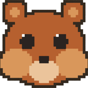 リス イラスト 正面 ドット絵風 かわいい 動物 無料