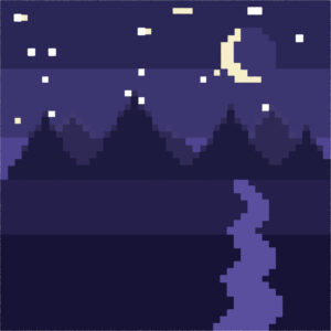 星空 イラスト ドット絵風 かわいい 季節 無料