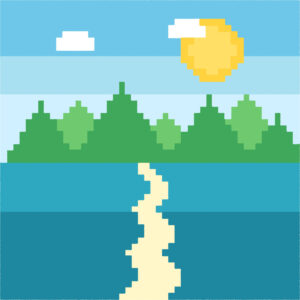 夏 イラスト ドット絵風 かわいい 季節 無料